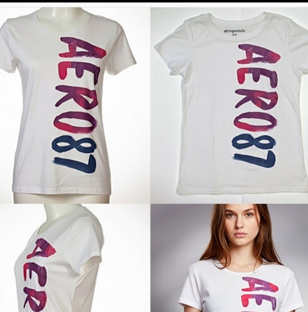 Vintage Y2K Aeropostale AERO87 Women's Crew Neck Tee Junior S/P Women's XS